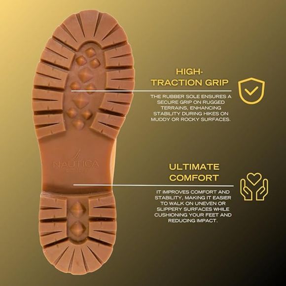 Nautica Men's Pattox Smooth Combat Work Boots SZ 13: NWT/ NO BOX - Picture 10 of 16